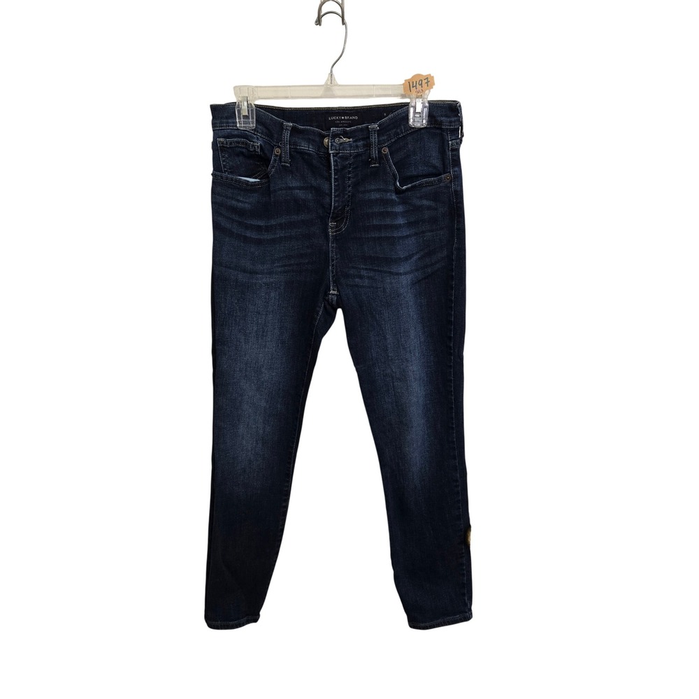Lucky Brand Ava Mid Rise Skinny Ankle Jeans Dark Wash Blue Denim‎ 8/29 A